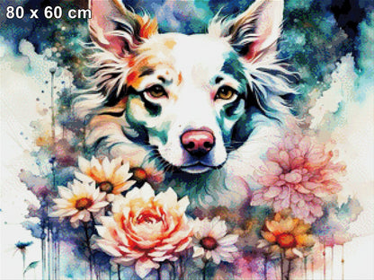 Daisy die feine Hundedame - Diamond Painting