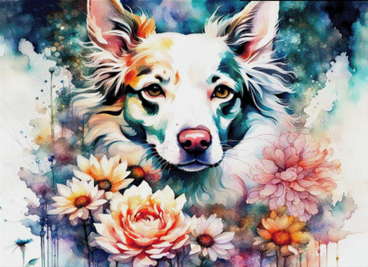 Daisy die feine Hundedame - Diamond Painting