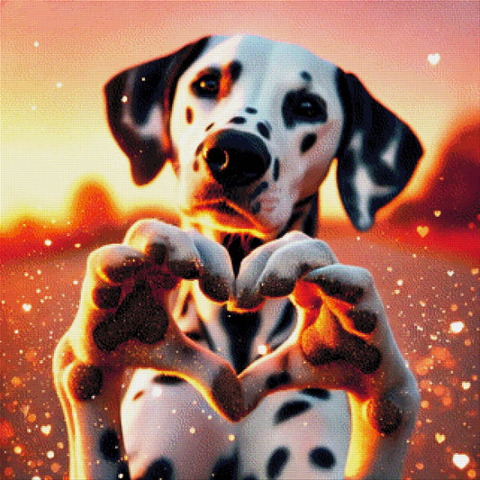 Pünktchen der Dalmatiner in Love - Diamond Painting