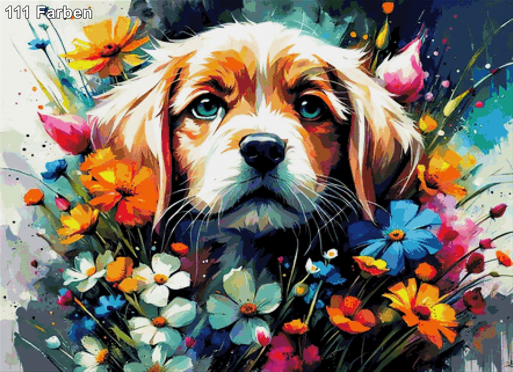Penny die kleine Hundedame  - Diamond Painting