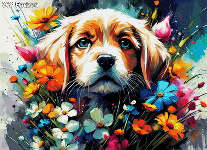 Penny die kleine Hundedame  - Diamond Painting