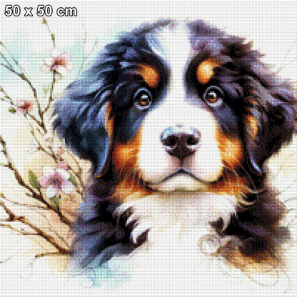 Lucky der strubbelige Hund - Diamond Painting