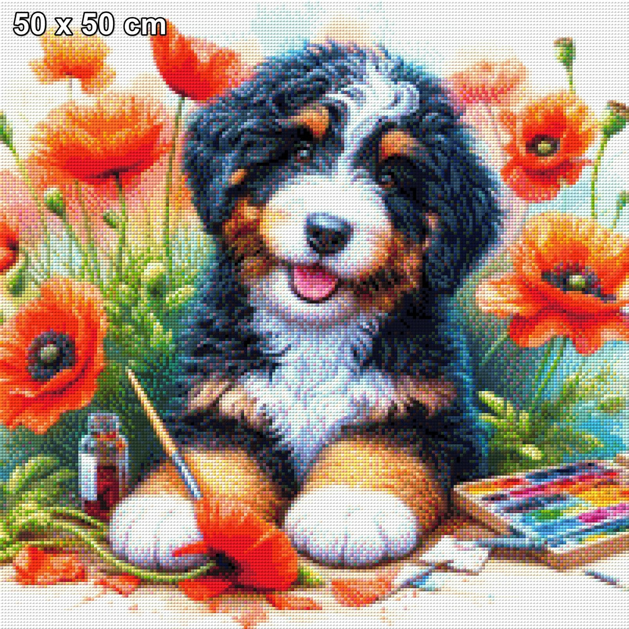 Cassie der Malerhund - Diamond Painting