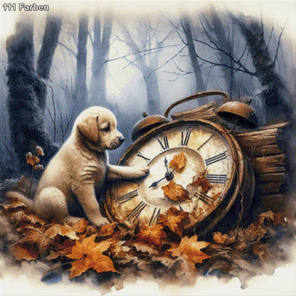 Snoopy, Hund entdeckt die Zeit - Diamond Painting