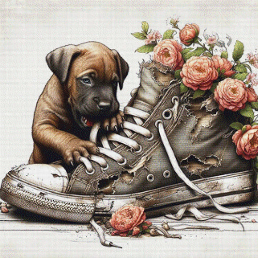 Timmy und sein Schuh - Diamond Painting