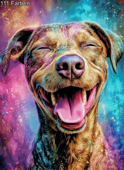 Diamond Painting Lachender Hund Dog