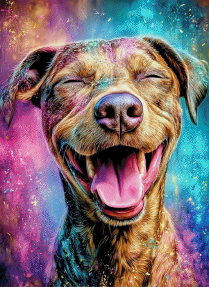 Diamond Painting Lachender Hund Dog