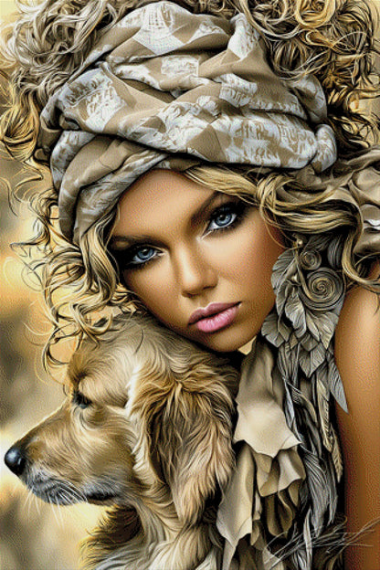 5D Diamond Painting - Amber & Gold