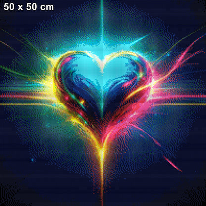 Herzglühen, Herz modern - Diamond Painting