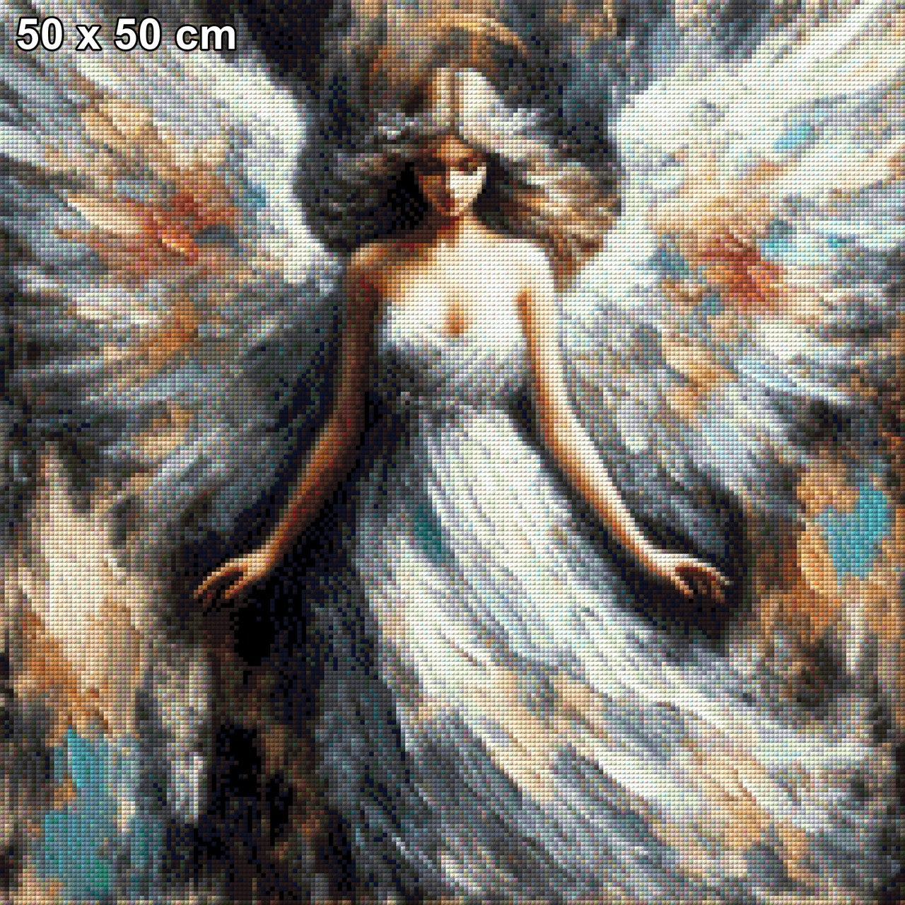 Engelsglanz, Engel als Ölgemälde  - Diamond Painting