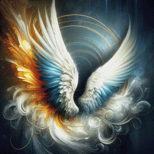 Engelsflügel türkis - Diamond Painting