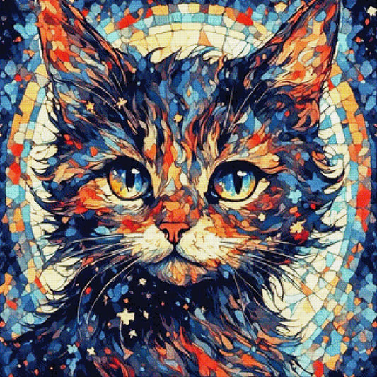 Katze Fensterbild - Diamond Painting