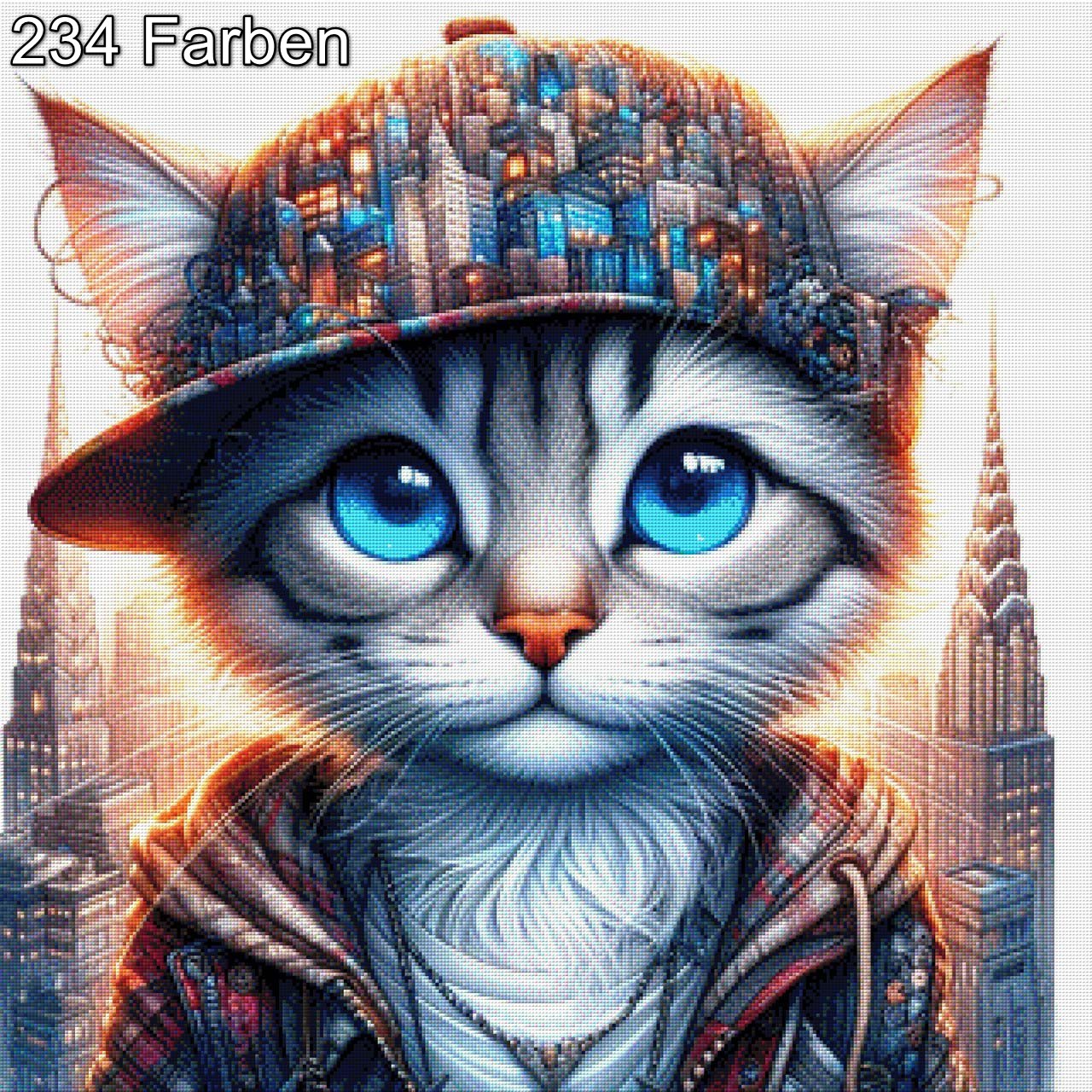Katze in New York - Diamond Painting