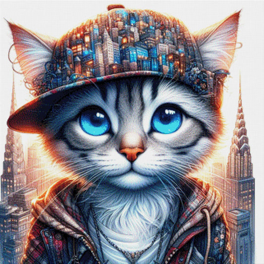 Katze in New York - Diamond Painting