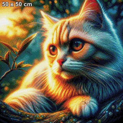 Kater Moritz auf der Lauer - Diamond Painting
