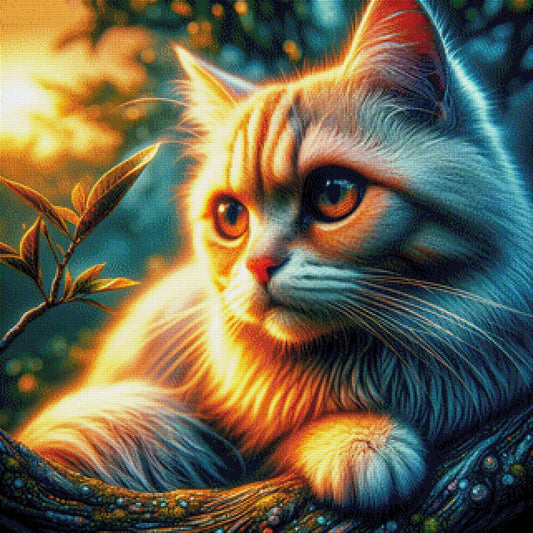 Kater Moritz auf der Lauer - Diamond Painting