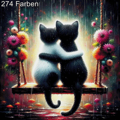 Cats in the Rain - Diamond Painting