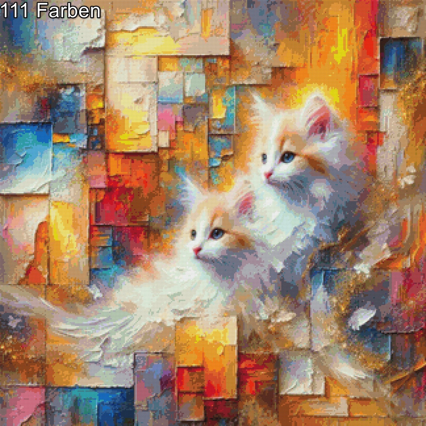 Diamond Painting zwei Katzen Katzenbabys