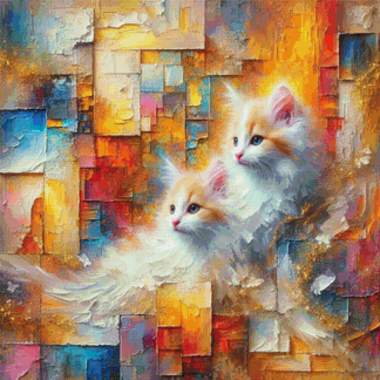 Diamond Painting zwei Katzen Katzenbabys
