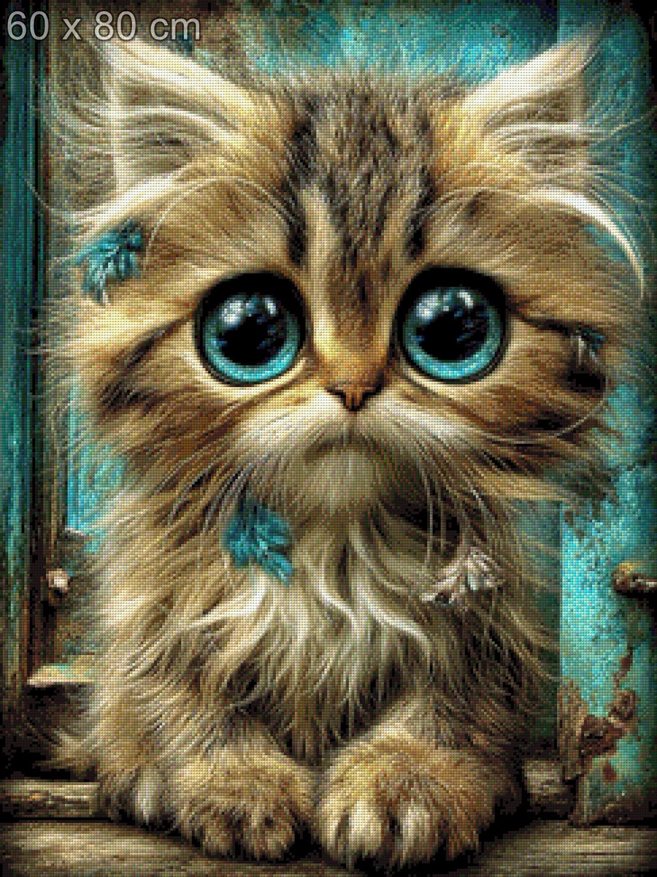 Diamond Painting Katze türkise Augen Kitten