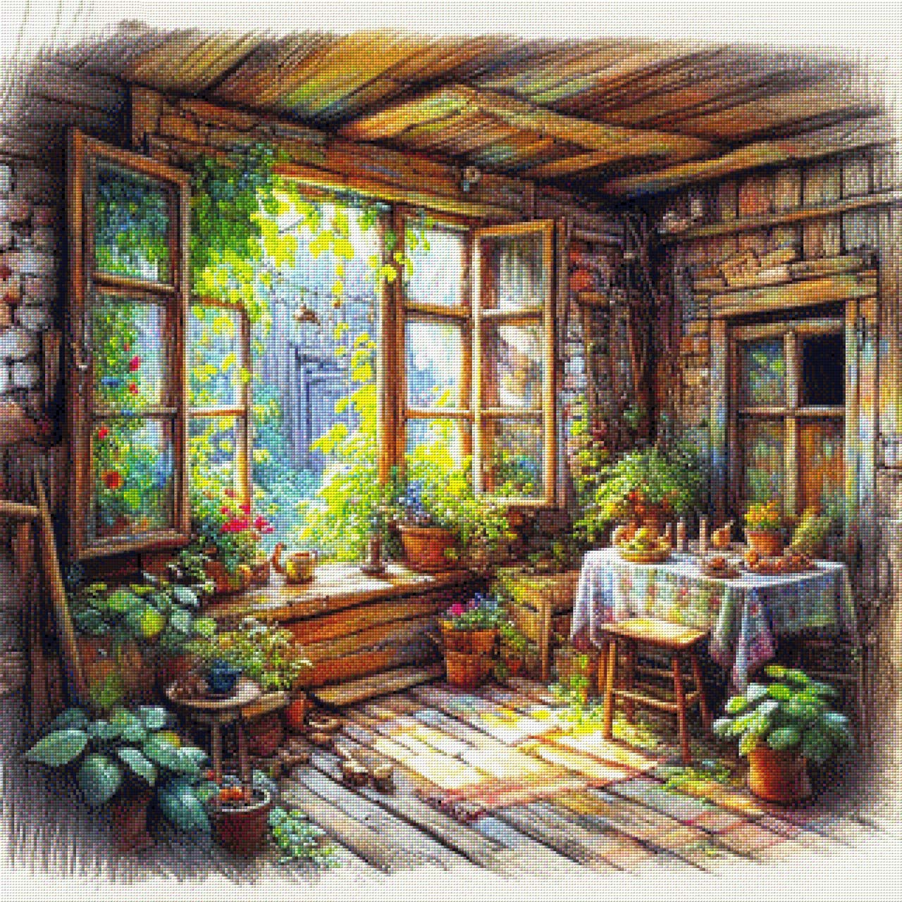 Grüne Oase - Diamond Painting