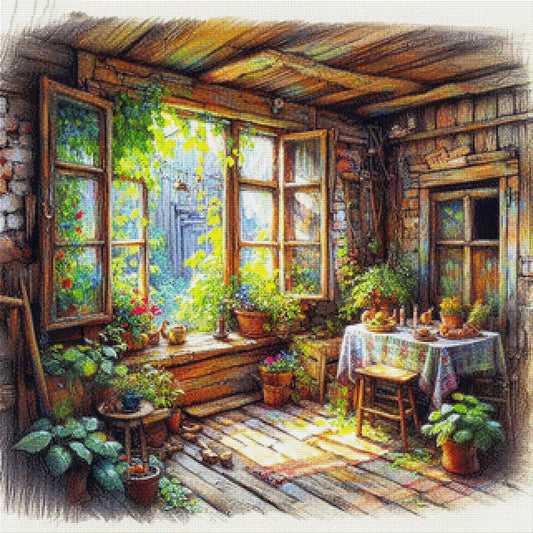 Grüne Oase - Diamond Painting
