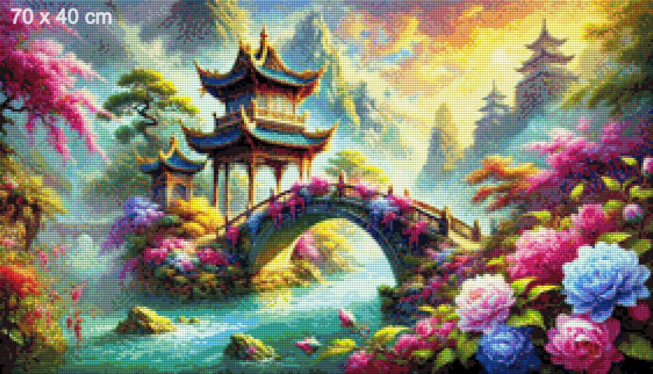 Brücke in China - Diamond Painting