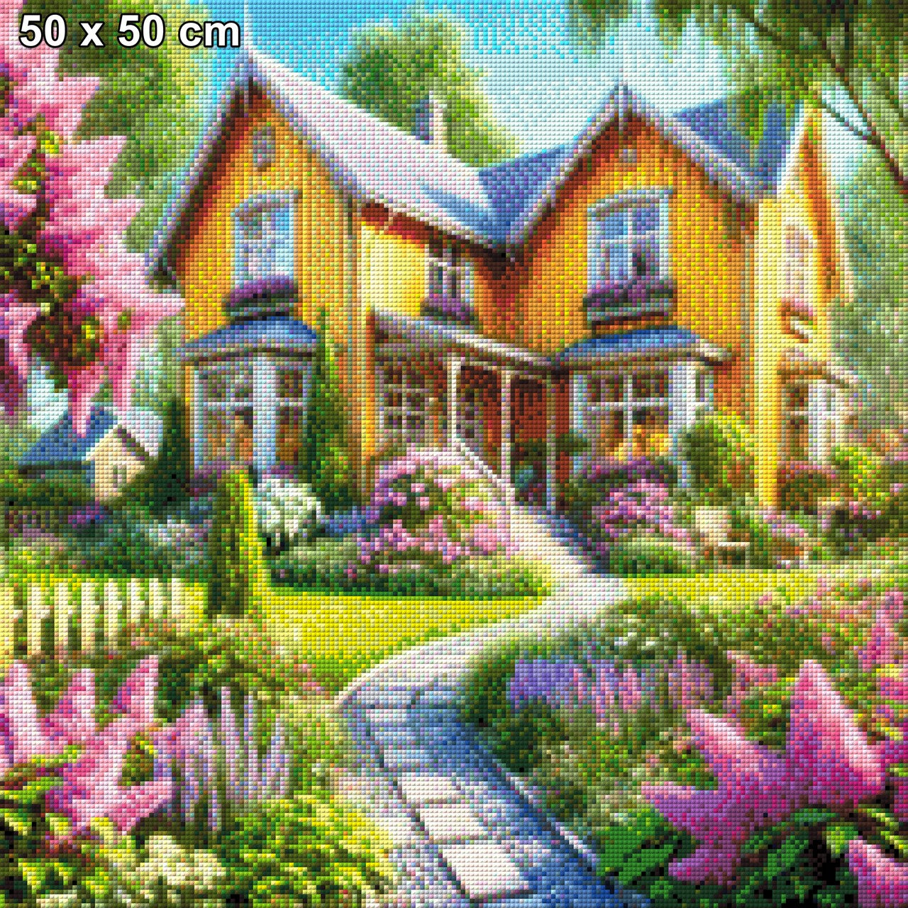 Gelbes Haus - Diamond Painting