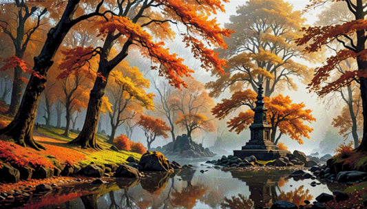 Herbstwald - Diamond Painting
