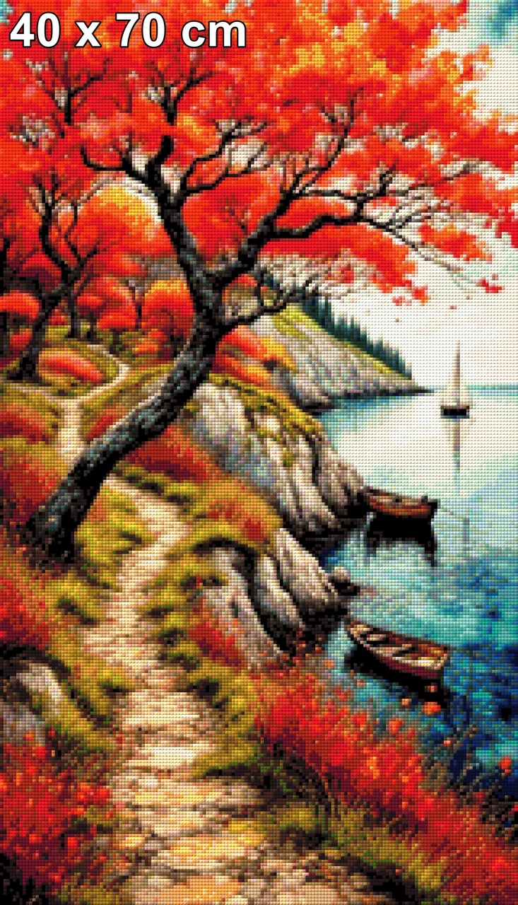 Der Weg am Meer - Diamond Painting