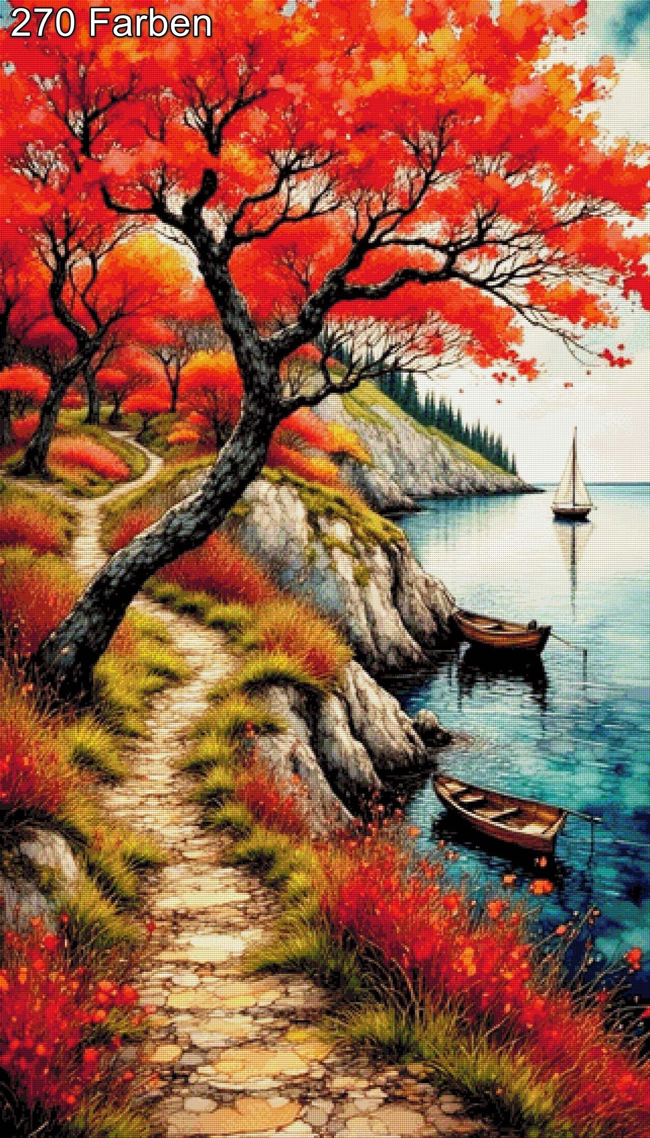 Der Weg am Meer - Diamond Painting