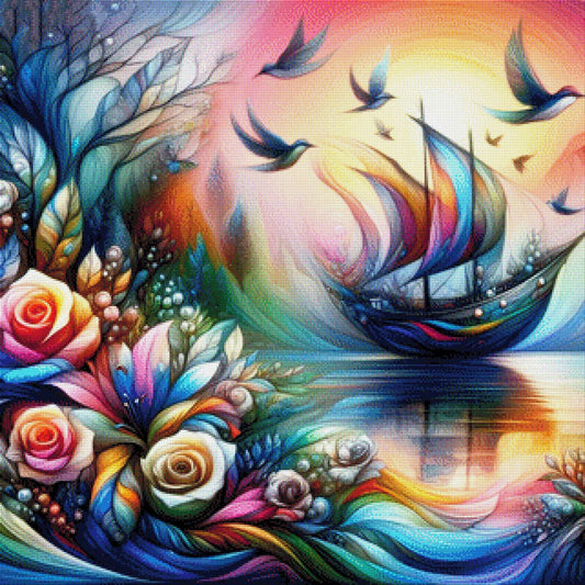 Fantasy Boat - Diamond Painting