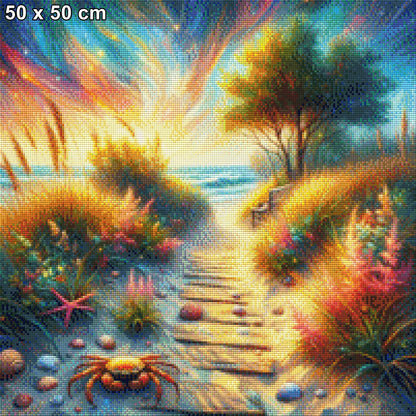Der Weg zum Strand - Diamond Painting