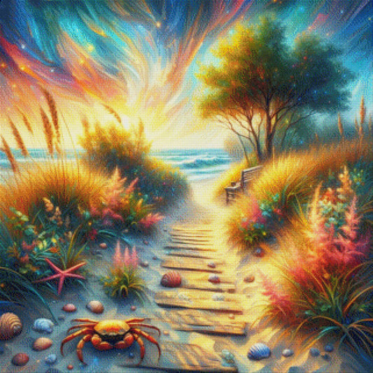 Der Weg zum Strand - Diamond Painting