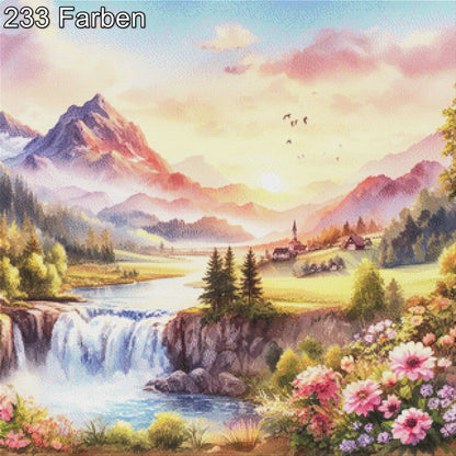 Gebirge in Pastell - Diamond Painting