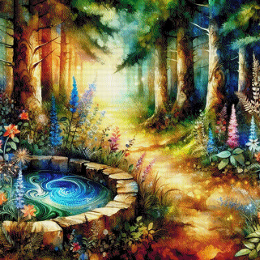Der Wunschbrunnen - Diamond Painting