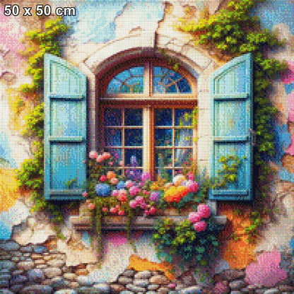 Flower Window - Diamond Painting