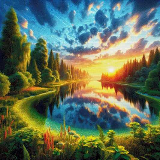 Romantik am See - Diamond Painting