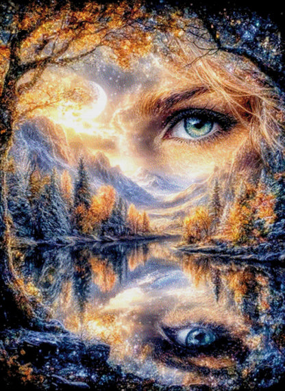 5D Diamond Painting - Auge des Himmels