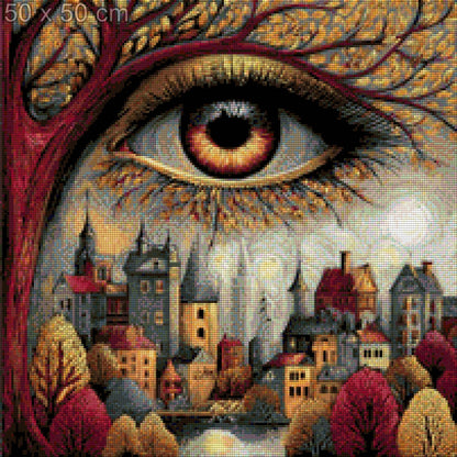 5D Diamond Painting - Stadt der Träumer