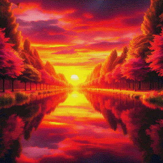 Abendrot  in Vollendung  - Diamond Painting