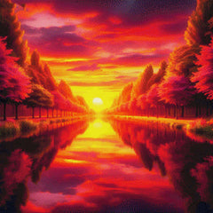 Abendrot  in Vollendung  - Diamond Painting
