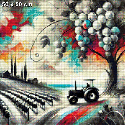 Abstrakte Landschaft - Diamond Painting