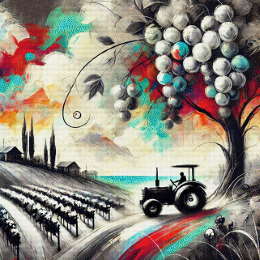 Abstrakte Landschaft - Diamond Painting
