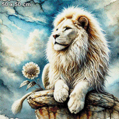 Weißer Löwe - Diamond Painting
