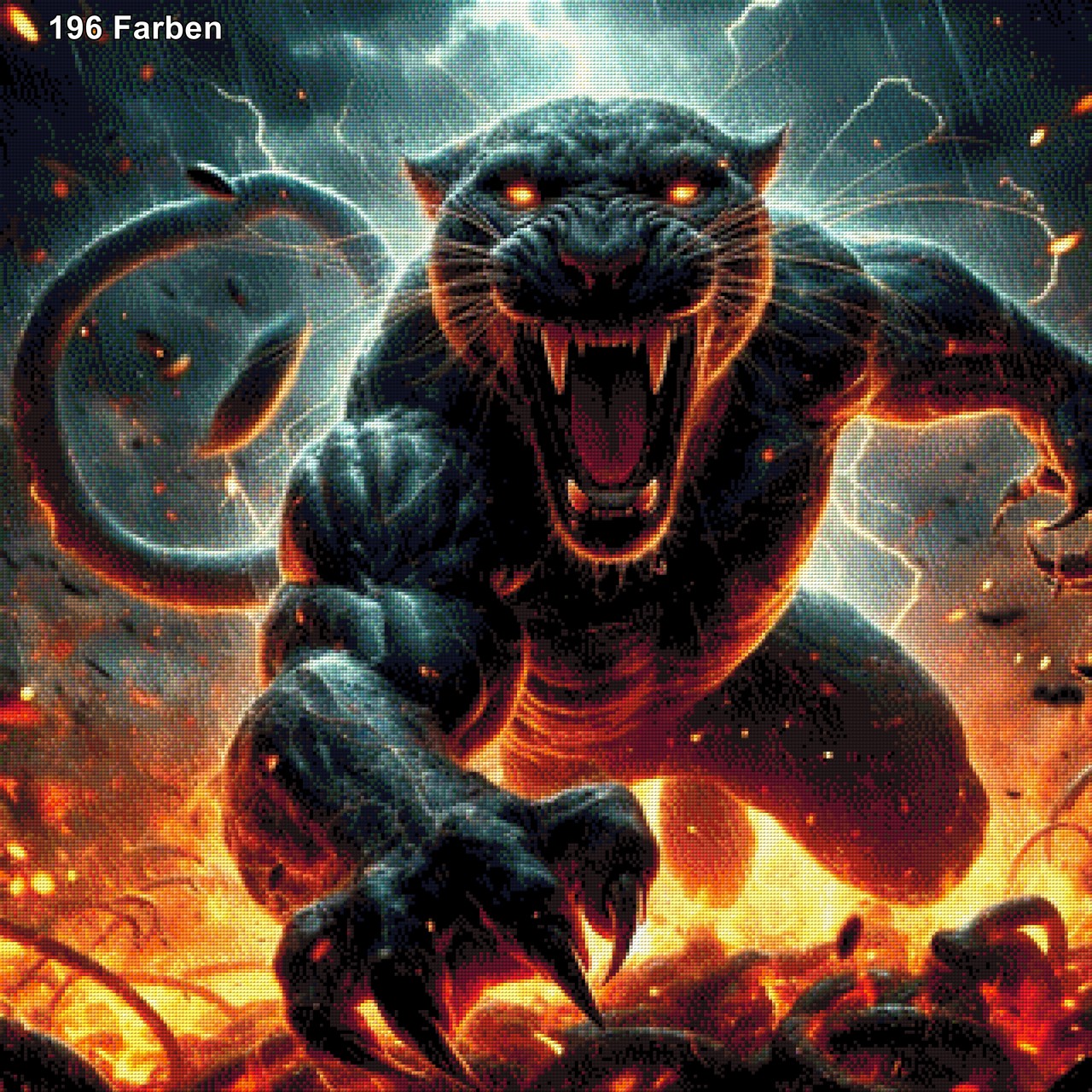 Panther der Hölle - Diamond Painting