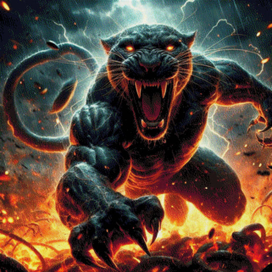 Panther der Hölle - Diamond Painting