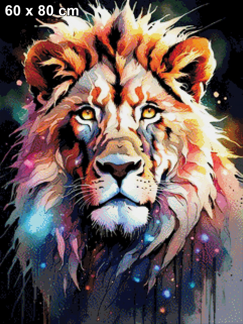 Bunter Löwe - Diamond Painting