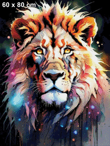 Bunter Löwe - Diamond Painting
