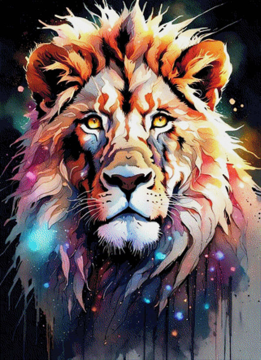 Bunter Löwe - Diamond Painting
